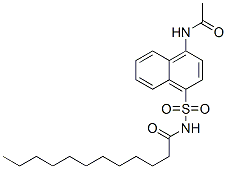 N-[[4-(Acetylamino)-1-naphthalenyl]sulfonyl]dodecanamide Struktur