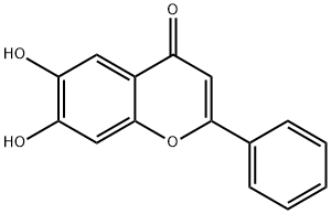 6,7-ジヒドロキシフラボン 化学構造式