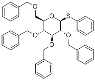 .beta.-D-Glucopyranoside, phenyl 2,3,4,6-tetrakis-O-(phenylmethyl)-1-thio- Struktur