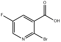 2-BROMO-5-FLUORO-3-PYRIDINECARBOXYLIC ACID Structure