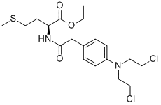 N-[[4-[Bis(2-chloroethyl)amino]phenyl]acetyl]-L-methionine ethyl ester Struktur