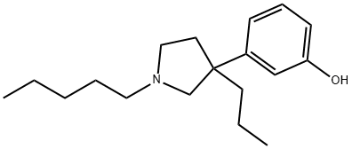 3-(1-Pentyl-3-propyl-3-pyrrolidinyl)phenol 结构式