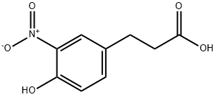 3-(4-ヒドロキシ-3-ニトロフェニル)プロパン酸 化学構造式