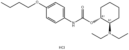 p-Butoxycarbanilic acid trans-2-(diethylamino)cyclohexyl ester hydroch loride Structure