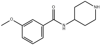 3-METHOXY-N-PIPERIDIN-4-YL-BENZAMIDE 化学構造式