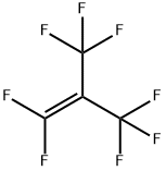 2-トリフルオロメチル-1,1,3,3,3-ペンタフルオロ-1-プロペン 化学構造式