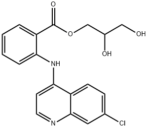 1-GLYCERYL N-[7-CHLORO-4-QUINOLYL]ANTHRANILATE HYDROCHLORIDE Struktur