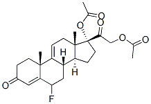 6Β-氟孕甾-4,9(11)-二烯-17Α,21-二醇-3,20-二酮-17,21-二醋酸酯,3821-34-9,结构式