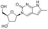 6-METHYL-3-(BETA-D-2-DEOXYFURANOSYL)PYRROLO[2,3-D]PYRIMIDIN-2-ONE Struktur