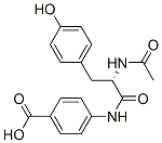 (S)-4-[[2-(acetylamino)-3-(4-hydroxyphenyl)-1-oxopropyl]amino]benzoic acid Struktur