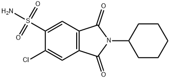 6-chloro-2-cyclohexyl-2,3-dihydro-1,3-dioxo-1H-isoindole-5-sulphonamide Struktur