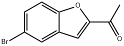 1-(5-ブロモ-1-ベンゾフラン-2-イル)エタノン 化学構造式