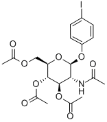 (2R,3S,4R,5R,6S)-5-乙酰氨基-2-(乙酰氧基甲基)-6-(4-碘苯氧基)四氢-2H-吡喃-3,4-二基二乙酸酯, 38229-75-3, 结构式