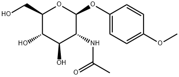 4'-METHOXYPHENYL-2-ACETAMIDO-2-DEOXY-BETA-D-GLUCOPYRANOSIDE Struktur