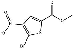 5-Bromo-4-nitrothiophene-2-carboxylic acid methyl ester Struktur