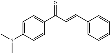 (E)-1-[4-(ジメチルアミノ)フェニル]-3-フェニル-2-プロペン-1-オン 化学構造式