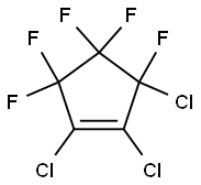 パーフルオロ(1,2,3-トリクロロシクロペント-1-エン) 化学構造式
