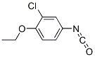 2-クロロ-1-エトキシ-4-イソシアナトベンゼン 化学構造式