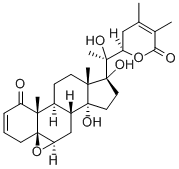 (17S,22R)-5,6β-エポキシ-14,17,20,22-テトラヒドロキシ-1-オキソ-5β-エルゴスタ-2,24-ジエン-26-酸δ-ラクトン 化学構造式
