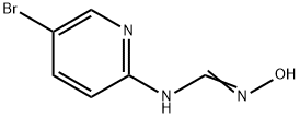 (E)-N-(5-ブロモピリジン-2-イル)-N'-ヒドロキシメタンイミドアミド 化学構造式