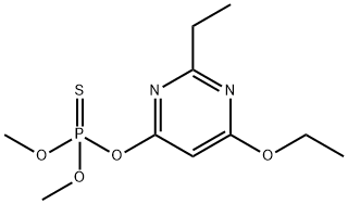 チオりん酸O-(6-エトキシ-2-エチルピリミジン-4-イル)O,O-ジメチル 化学構造式