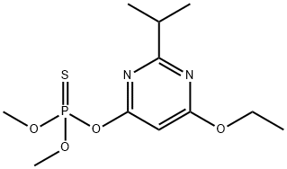Thiophosphoric acid O,O-dimethyl O-(6-ethoxy-2-isopropylpyrimidin-4-yl) ester Structure