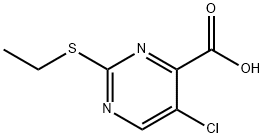 5-氯-2-(乙基硫代)嘧啶-4-羧酸, 382610-58-4, 结构式