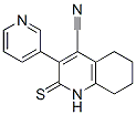 4-Quinolinecarbonitrile,  1,2,5,6,7,8-hexahydro-3-(3-pyridinyl)-2-thioxo- Structure