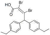 4,4-ビス(4-エチルフェニル)-2,3-ジブロモイソクロトン酸 化学構造式