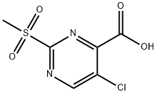 5-CHLORO-2-(METHYLSULFONYL)PYRIMIDINE-4-CARBOXYLIC ACID Structure
