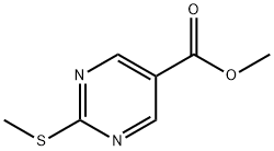2-甲硫基嘧啶-5-羧酸甲酯 结构式