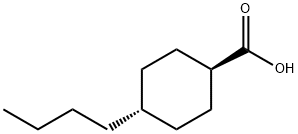trans-4-ブチルシクロヘキサンカルボン酸 化学構造式