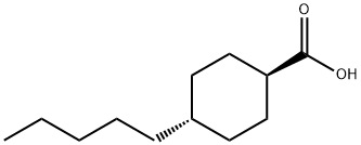 trans-4-ペンチルシクロヘキサンカルボン酸 化学構造式