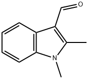 1,2-ジメチル-1H-インドール-3-カルブアルデヒド 化学構造式