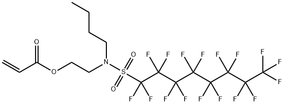 2-丙烯酸-2-[丁基[(十七氟辛基)-磺酰基]-氨基]-乙基酯, 383-07-3, 结构式