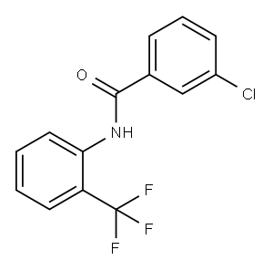 3-氯-N-[2-(三氟甲基)苯基]苯甲酰胺 结构式