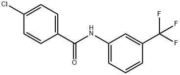 4-クロロ-N-[3-(トリフルオロメチル)フェニル]ベンズアミド 化学構造式