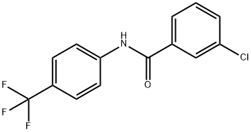 3-氯-N-[4-(三氟甲基)苯基]苯甲酰胺 结构式