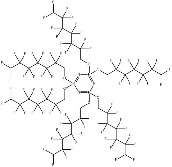 HEXAKIS(1H,1H,7H-PERFLUOROHEPTOXY)PHOSPHAZINE 化学構造式
