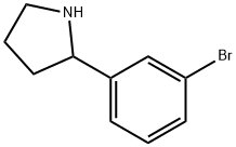 2-(3-溴苯基)-吡咯烷 结构式