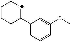 2-(3-メトキシフェニル)ピペリジン 化学構造式