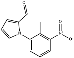 1-(2-メチル-3-ニトロフェニル)-1H-ピロール-2-カルブアルデヒド 化学構造式
