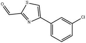 4-(3-chlorophenyl)-2-thiazolecarboxaldehyde Struktur