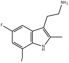 2-(5,7-二氟-2-甲基-1H-吲哚-3-基)乙烷-1-胺, 383145-87-7, 结构式