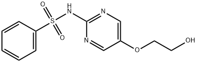 N-[5-(2-ヒドロキシエトキシ)-2-ピリミジニル]ベンゼンスルホンアミド 化学構造式