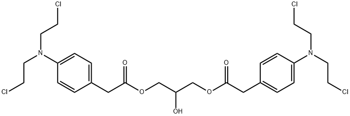 Bis[p-[bis(2-chloroethyl)amino]phenylacetic acid]2-hydroxy-1,3-propanediyl ester Structure