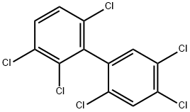 2,2',4',5,5',6-ヘキサクロロ-1,1'-ビフェニル 化学構造式