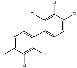 2,2',3,3',4,4'-ヘキサクロロビフェニル 化学構造式