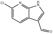 6-クロロ-1H-ピロロ[2,3-B]ピリジン-3-カルブアルデヒド 化学構造式