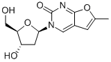6-METHYL-3-(BETA-D-2-DEOXY-RIBOFURANOSYL)FURANO[2,3-D]PYRIMIDIN-2-ONE Struktur